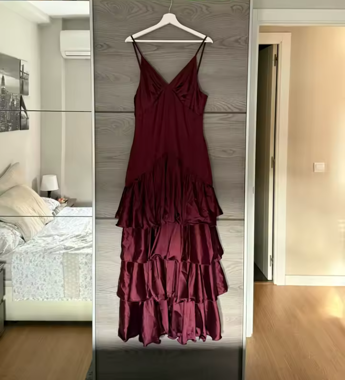 Marie Ruffled Slip Dress