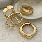 Heavy Metal Chunky Spring Bangles - E