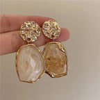 Hammered Organic Drop Earring