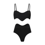 Black bikini set on a white background