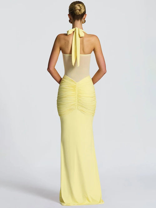 Vestido largo halter Camille