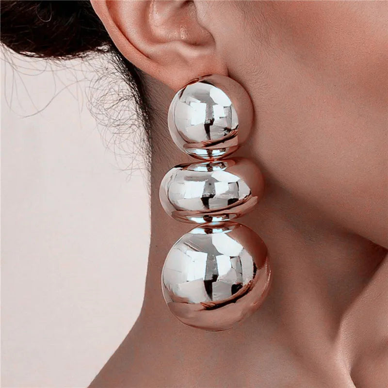 Exaggerated Round Earrings