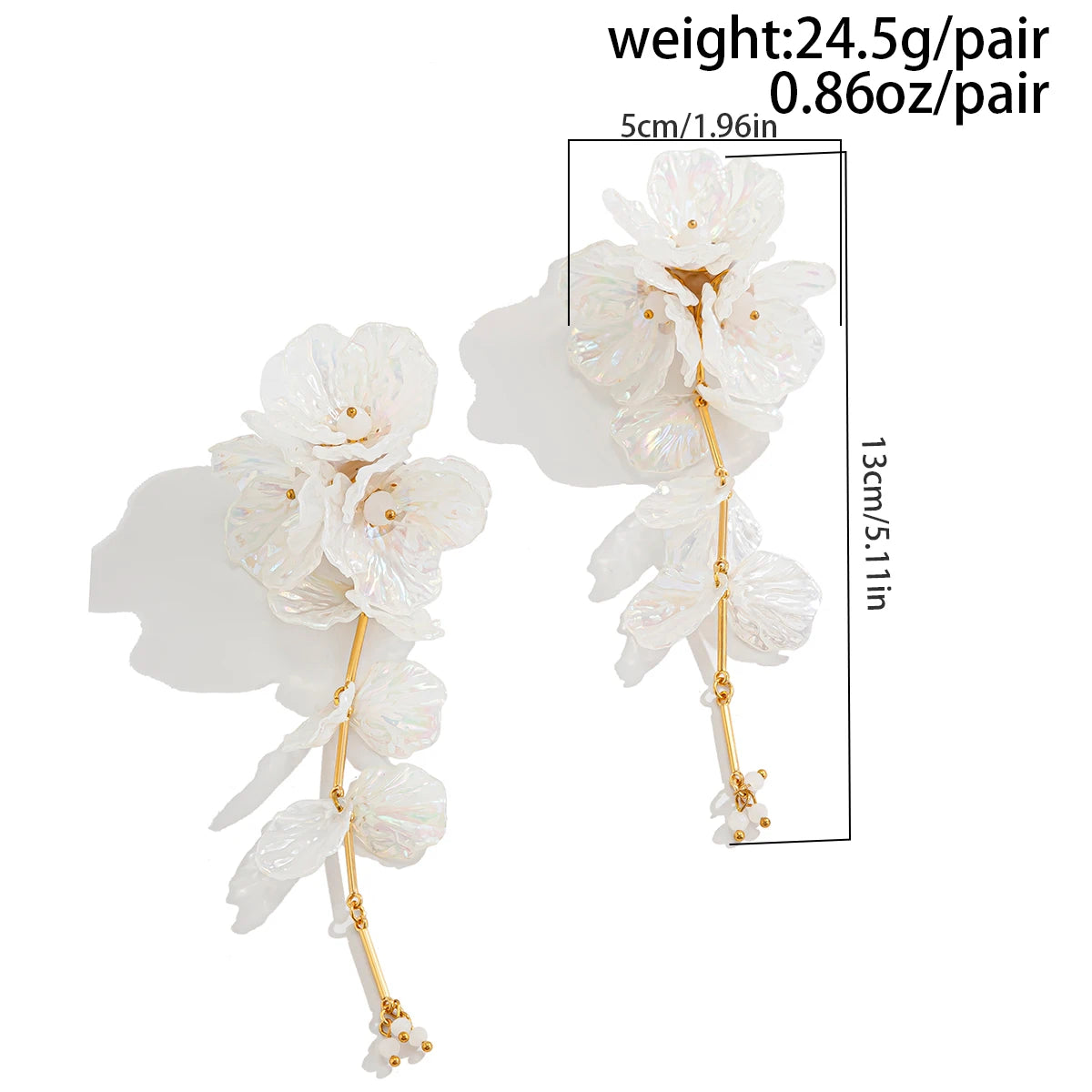 Petal Flower Drop Earrings