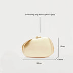 Bolso de mano de metal dorado