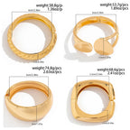 Heavy Metal Chunky Spring Bangles - C