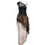 Lace Leopard Ruffle Dress