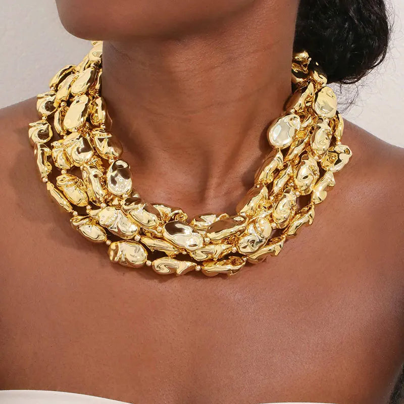Layered Link Statement Necklace