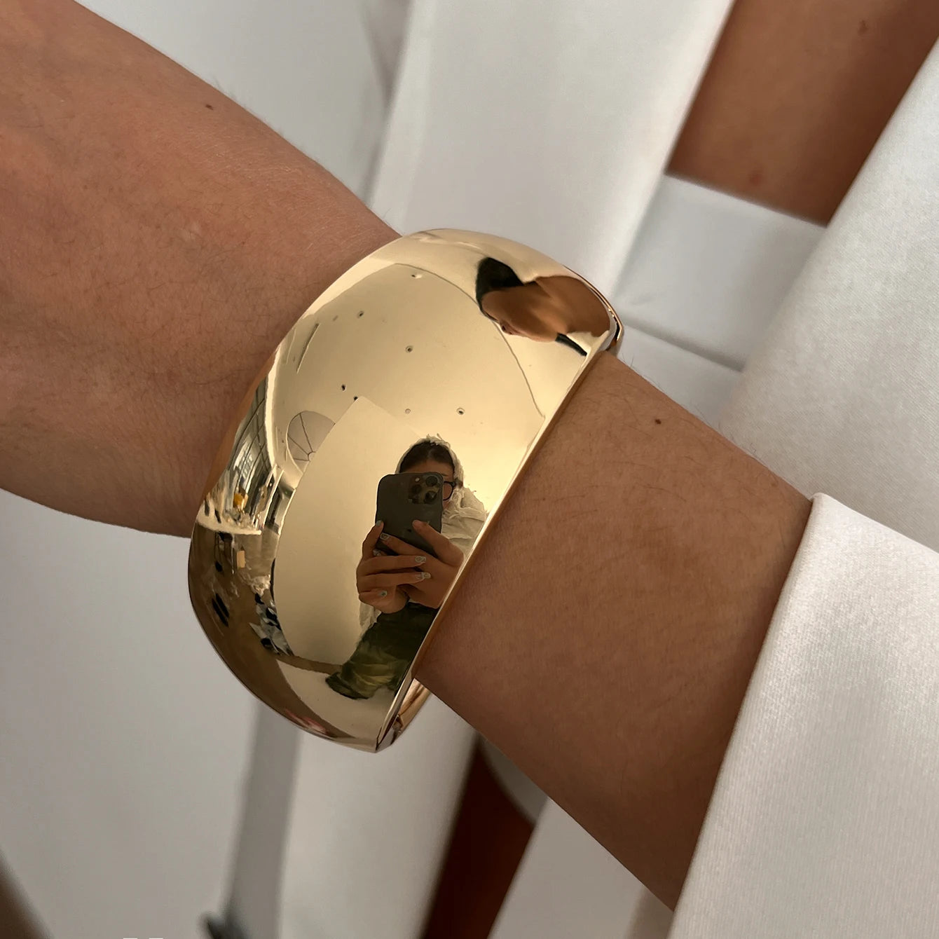 Heavy Metal Chunky Spring Bangles - E
