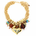 Layered Chain Heart Necklace