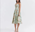 Flavia Floral Print Midi Dress - Virago Wear - Dresses, Midi Dress, New arrivals - Dresses