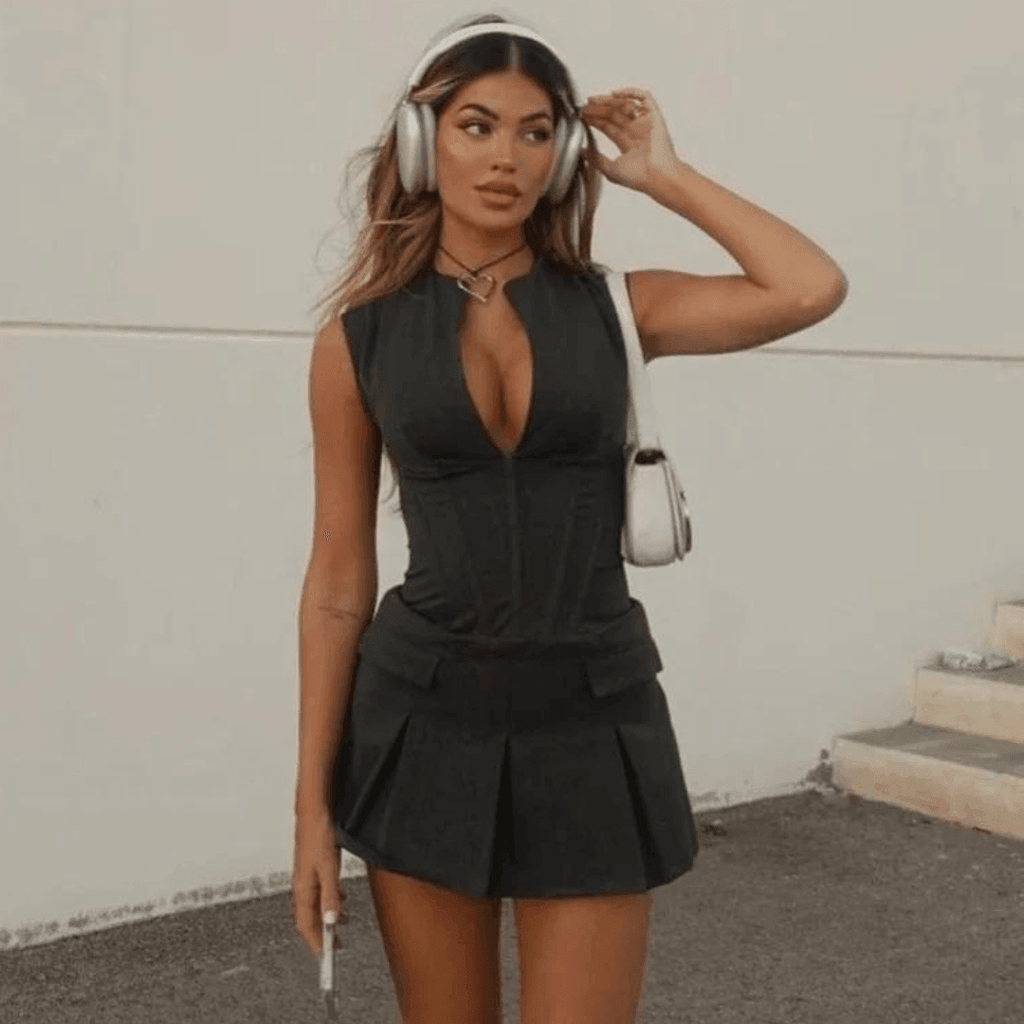 Lucinda Solid Mini Dress - Virago Wear - Dresses, Mini Dress, New arrivals - Dresses