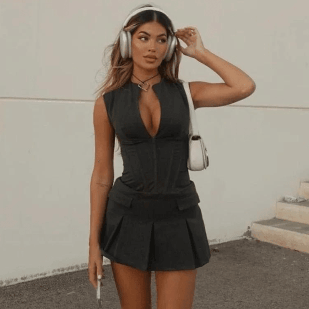 Lucinda Solid Mini Dress - Virago Wear - Dresses, Mini Dress, New arrivals - Dresses