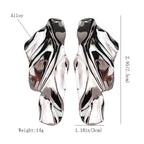Magnolia Irregular Metal Earrings - Virago Wear - Earrings, New arrivals - Earrings
