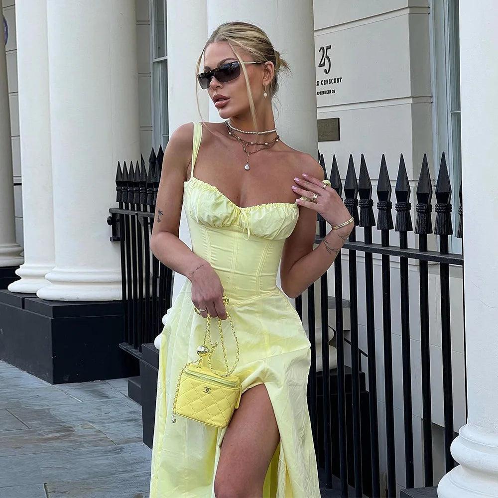 Sophia Lace Up Midi Dress - Virago Wear - Dresses, Midi Dress, New arrivals - Dresses