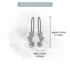 Jasmine Flowers Triple Drop Earrings - Virago Wear - Accessories, Earrings, Sterling Silver - Earrings